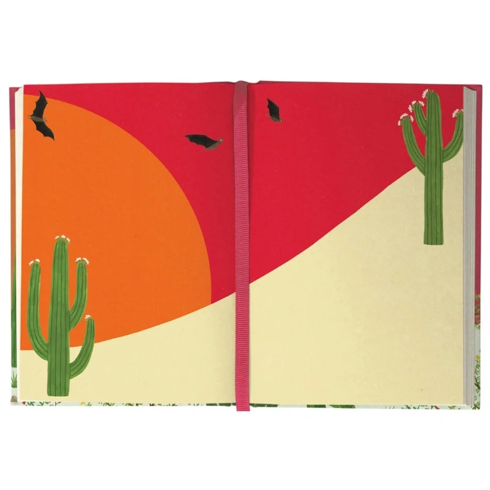 Illustrated Journal, Beautiful Bold Art – Cactus Field, 272 Pages, Amazing Gift!